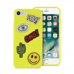 Puro Case for iPhone SE/8/7, Patch Mania, 5 stickers, Customizable, Yellow Puro Case for iPhone SE/8/7, Patch Mania, 5 stickers, Customizable, Yellow