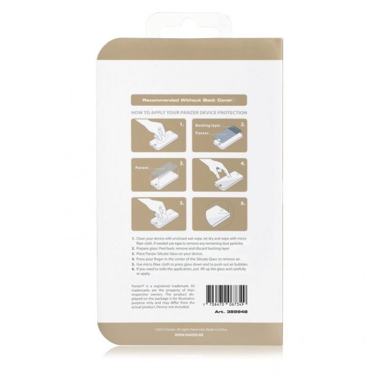 Panzer iPhone 6S/6 Plus, Curved Silicate Glass, White Panzer iPhone 6S/6 Plus, Curved Silicate Glass, White