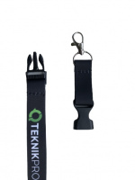 Key chain with Teknikproffset logo, Black Key chain with Teknikproffset logo, Black