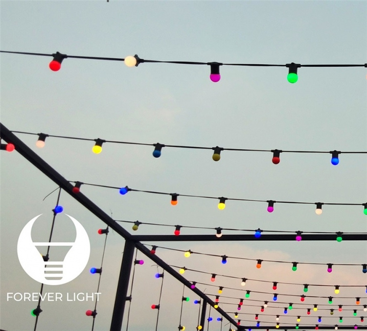 Forever Light Light string with space for 10 lamps, 12m E27 IP65 Forever Light Light string with space for 10 lamps, 12m E27 IP65