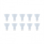 LED lamp GU10 7W 230V 3000K 38°, 10-pack, Warm white