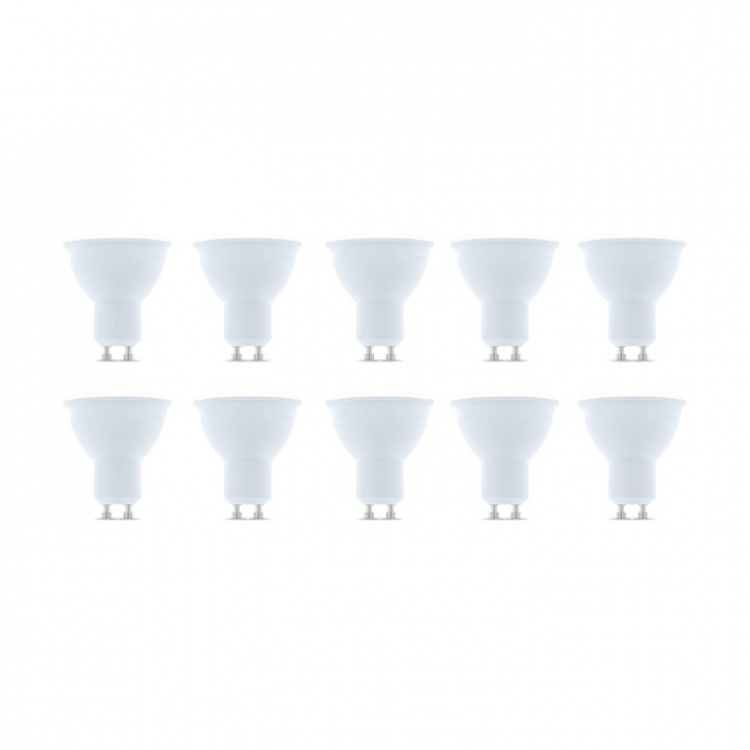 LED lamp GU10 7W 230V 3000K 38°, 10-pack, Warm white