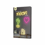 Forever Light Neon LED light Unicorn battery + USB FLNEO1, Pink