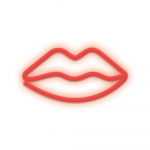 Forever Light Neon LED Lamp Lips Battery + USB FLNEO8, Red