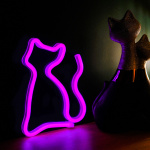Forever Light Neon LED light Cat, battery + USB FLNEO4, Pink Forever Light Neon LED light Cat, battery + USB FLNEO4, Pink