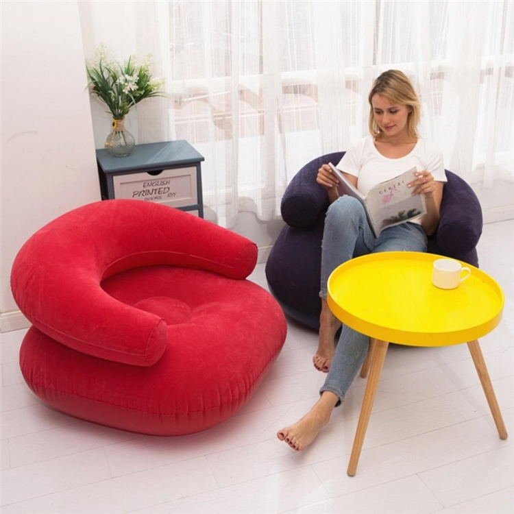 Comfortable inflatable indoor and outdoor armchair, Red.