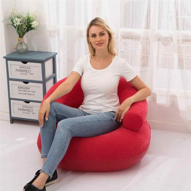 Comfortable inflatable indoor and outdoor armchair, Red.