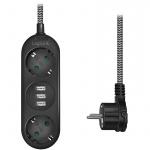 LogiLink Grenuttag Jordat 3vägs 3xUSB F LogiLink Grenuttag Jordat 3vägs 3xUSB F