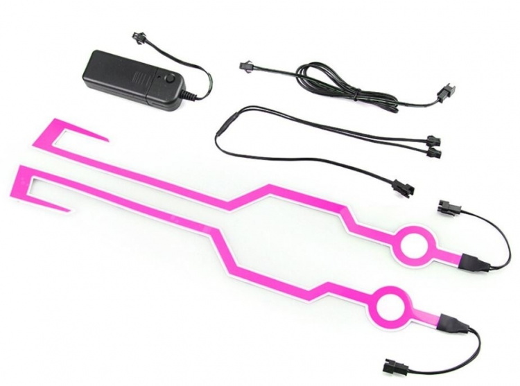 Light stripes for motorcycle helmet, Purple Light stripes for motorcycle helmet, Purple