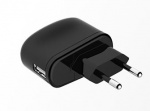 Väggladdare USB 1A, Svart