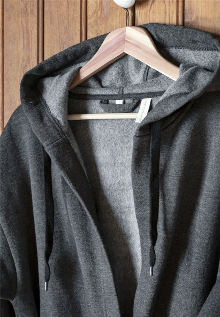 Kosta Linnewäfveri Bathrobe College, Gray, L/XL