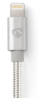 Nedis Lightning Cable | USB 2.0 | Apple Lightning 8-Pin | USB-A Male | 480 Mbps | Gold Plated | 3.00 m | Round | Braided / Nylon | Aluminium | Cover Window Box Nedis Lightning Cable | USB 2.0 | Apple Lightning 8-Pin | USB-A Male | 480 Mbps | Gold Plated | 3.00 m | Round | Braided / Nylon | Aluminium | Cover Window Box