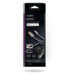 Nedis Lightning Cable | USB 2.0 | Apple Lightning 8-Pin | USB-A Male | 480 Mbps | Gold Plated | 3.00 m | Round | Braided / Nylon | Aluminium | Cover Window Box Nedis Lightning Cable | USB 2.0 | Apple Lightning 8-Pin | USB-A Male | 480 Mbps | Gold Plated | 3.00 m | Round | Braided / Nylon | Aluminium | Cover Window Box