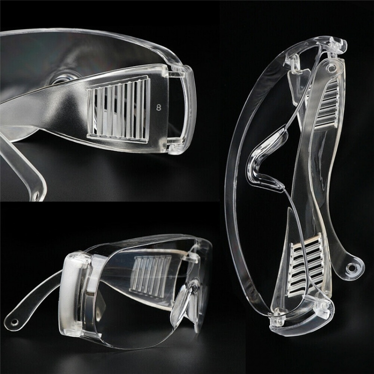 Universal safety glasses in transparent plastic