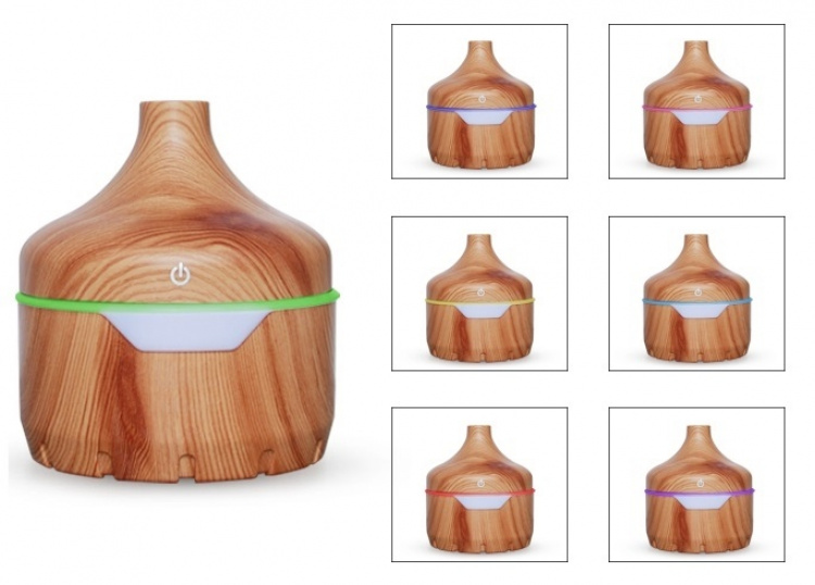 Humidifier/Aroma Diffuser in wooden design 300ml, Light wood Humidifier/Aroma Diffuser in wooden design 300ml, Light wood
