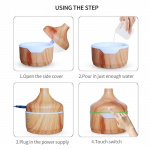 Humidifier/Aroma Diffuser in wooden design 300ml, Light wood Humidifier/Aroma Diffuser in wooden design 300ml, Light wood