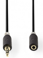 Nedis Stereo Audio Cable | 3.5 mm Male | 3.5 mm Female | Gold Plated | 3.00 m | Round | Anthracite | Box Nedis Stereo Audio Cable | 3.5 mm Male | 3.5 mm Female | Gold Plated | 3.00 m | Round | Anthracite | Box