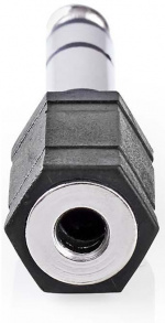 Nedis Stereo Audio Adapter | 6.35 mm Male | 3.5 mm Female | Gold Plated | Straight | ABS | Anthracite | 1 pcs | Box Nedis Stereo Audio Adapter | 6.35 mm Male | 3.5 mm Female | Gold Plated | Straight | ABS | Anthracite | 1 pcs | Box