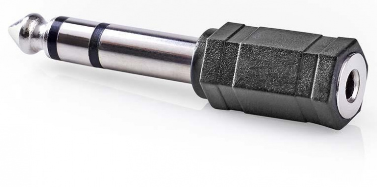 Nedis Stereo Audio Adapter | 6.35 mm Male | 3.5 mm Female | Gold Plated | Straight | ABS | Anthracite | 1 pcs | Box Nedis Stereo Audio Adapter | 6.35 mm Male | 3.5 mm Female | Gold Plated | Straight | ABS | Anthracite | 1 pcs | Box