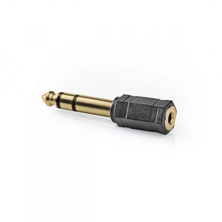 Nedis Stereo Audio Adapter | 6.35 mm Male | 3.5 mm Female | Gold Plated | Straight | ABS | Anthracite | 1 pcs | Box Nedis Stereo Audio Adapter | 6.35 mm Male | 3.5 mm Female | Gold Plated | Straight | ABS | Anthracite | 1 pcs | Box