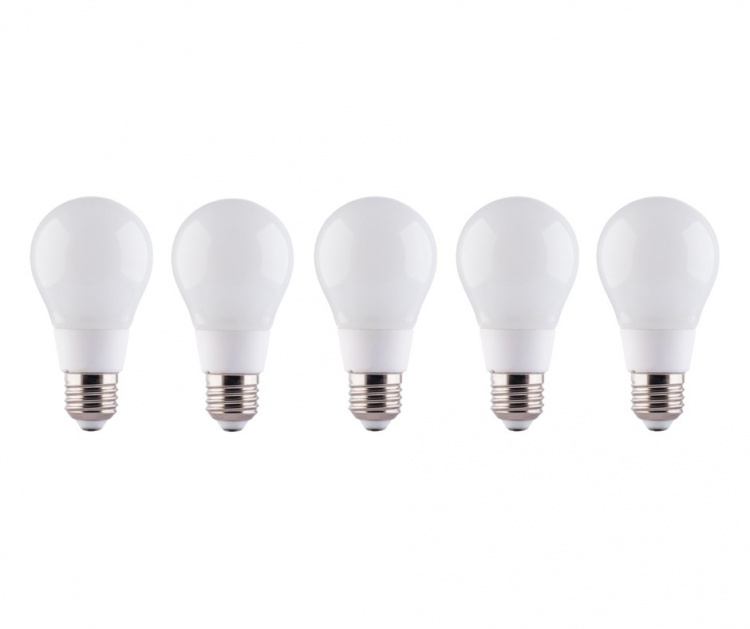 LED lamp E27 8W 230V 6000K 5-pack, Cool white