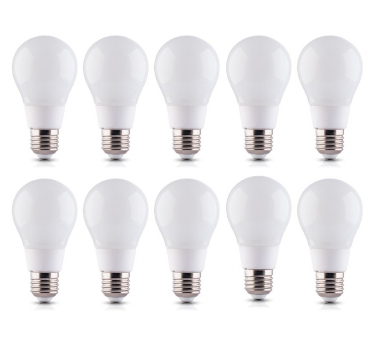 LED lamp E27 8W 230V 6000K 10-pack, Cool white