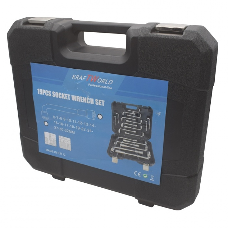 Kraft World Socket wrench set 19pcs (KW-19) Kraft World Socket wrench set 19pcs (KW-19)