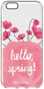 cellularline Bloom, TPU case iPhone 6/6S, Transparent with flowers cellularline Bloom, TPU case iPhone 6/6S, Transparent with flowers
