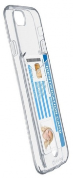 cellularline Flex Pocket, Transparent case with card pocket for iPhone 6/6S cellularline Flex Pocket, Transparent case with card pocket for iPhone 6/6S