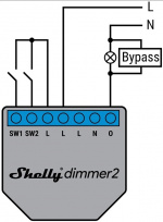 Shelly Dimmer 2 Kompakt infälld dimmer med WiFi och öppet API
