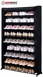 Herzberg Shoe storage for 45 shoes, Black