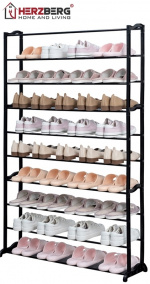 Herzberg Shoe storage for 45 shoes, Black