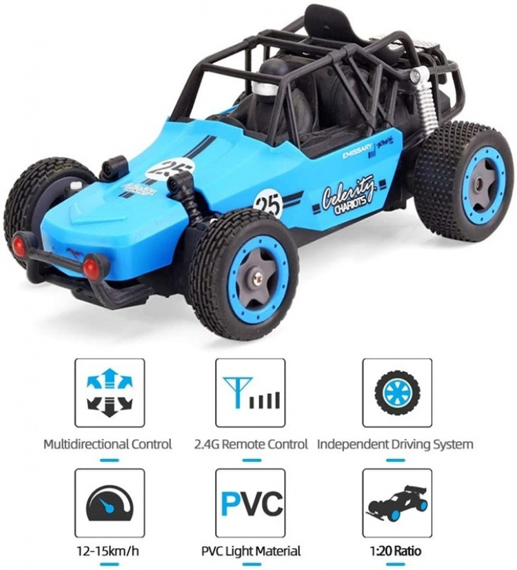 JJRC Q73 1:20 Scale - 2.4G Radio Controlled Racing Car, Blue