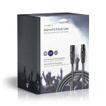 Nedis Balanced Audio Cable | XLR 3-Pin Male | XLR 3-Pin Female | Nickel Plated | 20.0 m | Round | PVC | Dark Grey | Gift Box