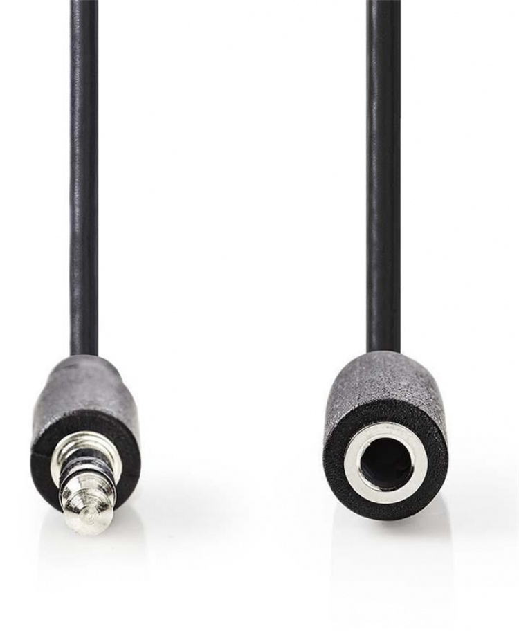 Nedis Stereo Audio Cable | 3.5 mm Male | 3.5 mm Female | Nickel Plated | 2.00 m | Round | Black | Box Nedis Stereo Audio Cable | 3.5 mm Male | 3.5 mm Female | Nickel Plated | 2.00 m | Round | Black | Box