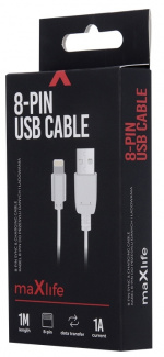 Maxlife Charging cable Lightning (1A) 1m, White