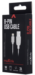 Maxlife Charging cable Lightning for fast charging (2A), 1m