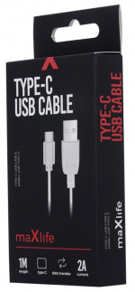 Maxlife USB-C Charging Cable for Fast Charging (2A), 1m