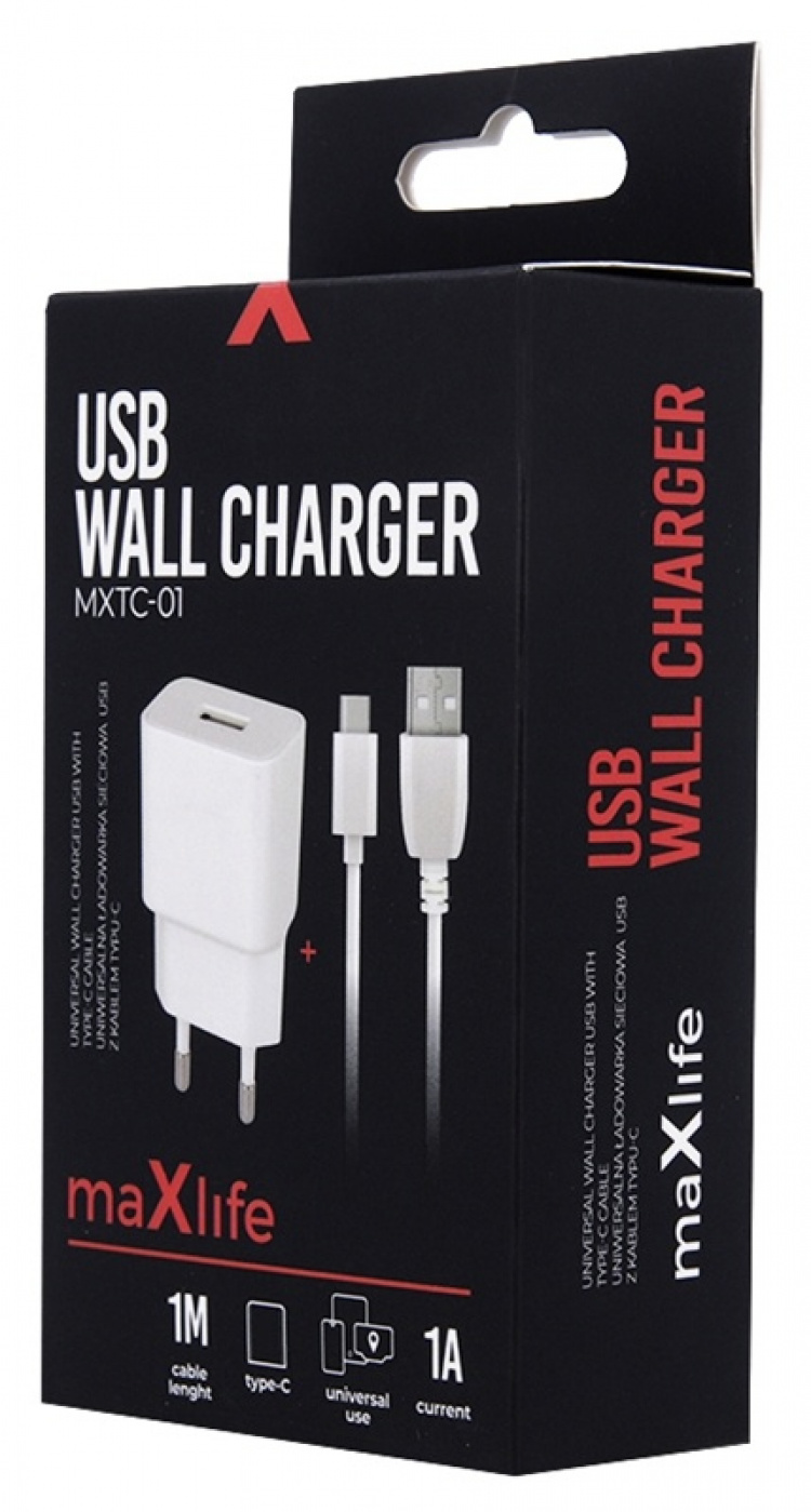 <h2><span>Neutral wall charger with USB port</span></h2><p>Maxlife wall charger with 1m USB-C cable has a classic elegant look. Perfect for devices such as cell phones, portable speakers, Powerbanks, headphones and many more. The package includes a 1-mete <h2><span>Neutral wall charger with USB port</span></h2><p>Maxlife wall charger with 1m USB-C cable has a classic elegant look. Perfect for devices such as cell phones, portable speakers, Powerbanks, headphones and many more. The package includes a 1-mete