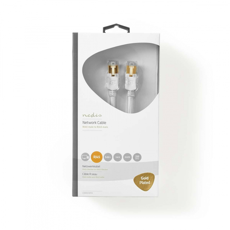 Nedis CAT6 Cable | RJ45 Male | RJ45 Male | F/UTP | 5.00 m | Round | LSZH / PVC | White | Window Box Nedis CAT6 Cable | RJ45 Male | RJ45 Male | F/UTP | 5.00 m | Round | LSZH / PVC | White | Window Box