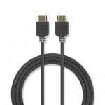 Nedis High Speed HDMI™ Cable with Ethernet | HDMI™ Connector | HDMI™ Connector | 4K@60Hz | ARC | 18 Gbps | 0.50 m | Round | PVC | Anthracite | Window Box