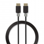 Nedis DisplayPort Cable | DisplayPort Male | DisplayPort Male | 4K@60Hz | Gold Plated | 2.00 m | Round | PVC | Anthracite | Box