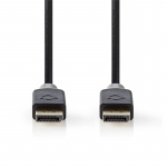 Nedis DisplayPort Cable | DisplayPort Male | DisplayPort Male | 4K@60Hz | Gold Plated | 2.00 m | Round | PVC | Anthracite | Box