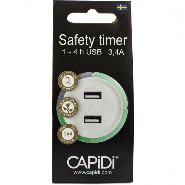 CAPiDi Safety Timer 2x USB 3.4A Vit