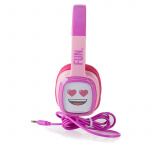 Emoji Headphone Flip\'N\'Switch Junior On-Ear Wired Pink 80dB