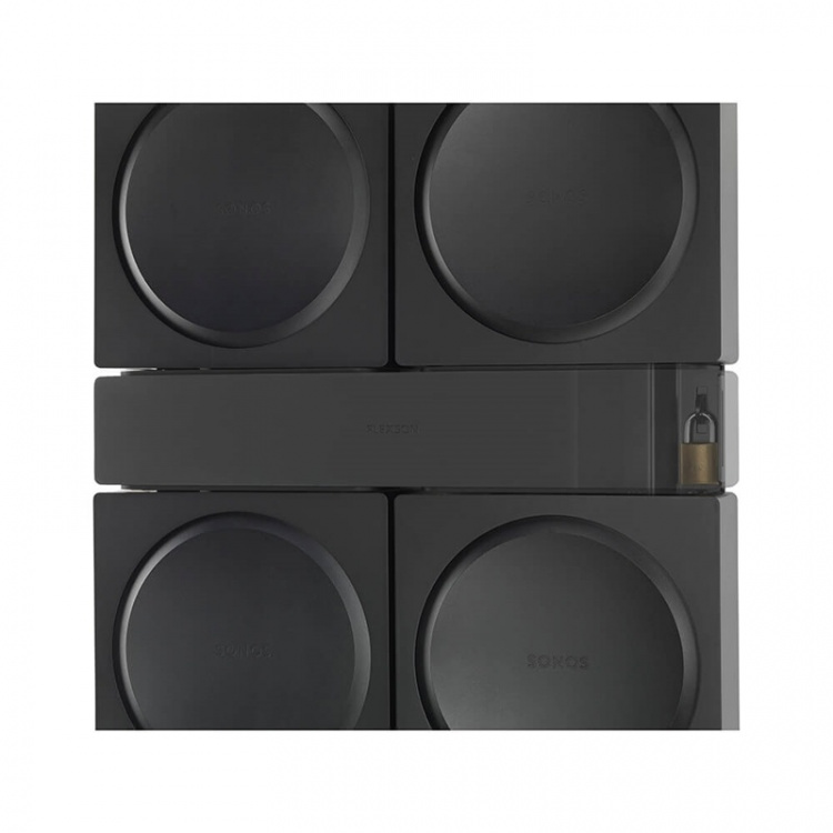 FLEXSON Wallmount SONOS AMP 4x Black FLEXSON Wallmount SONOS AMP 4x Black