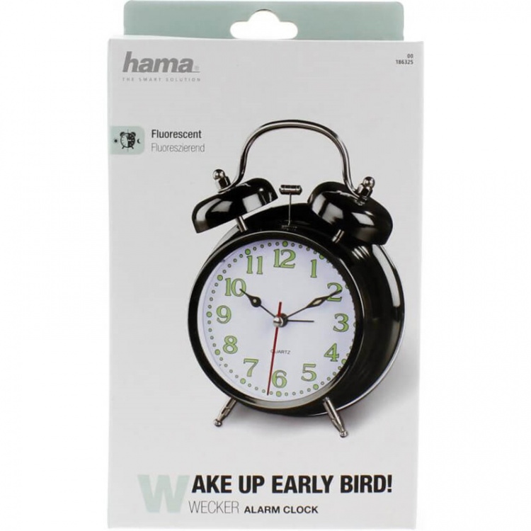 Hama Alarm Clock Nostalgi Black Hama Alarm Clock Nostalgi Black