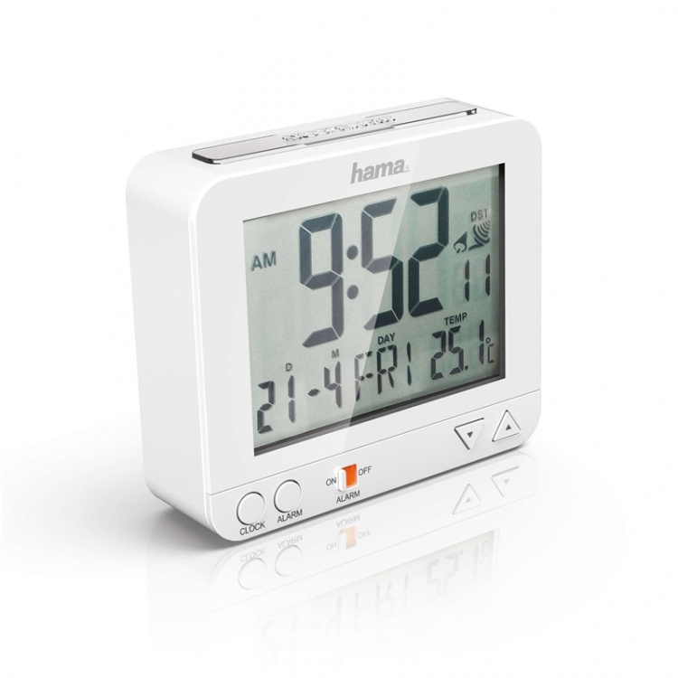 Hama Radio Controlled Alarm Clock RC550 White