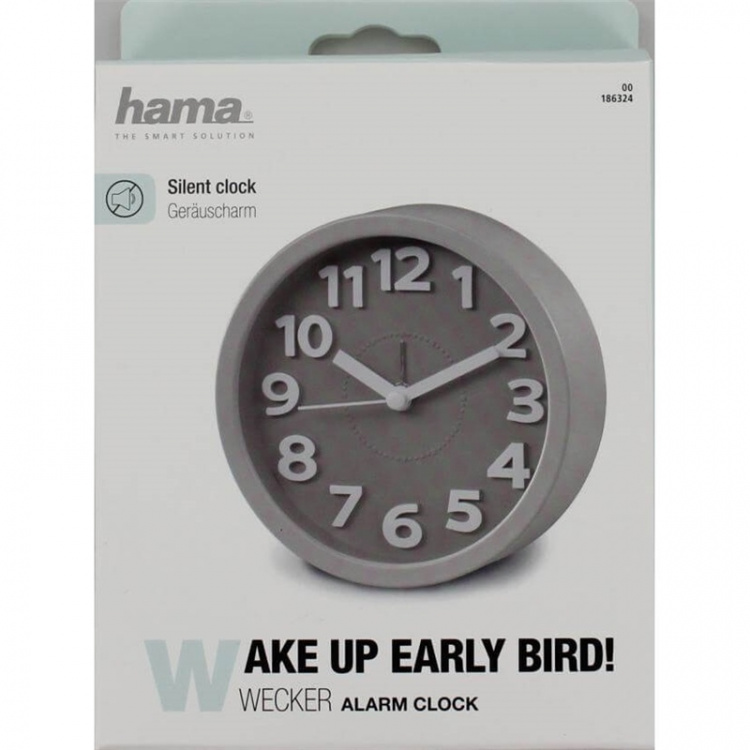 Hama Alarm Clock Retro Rund Darkbrown