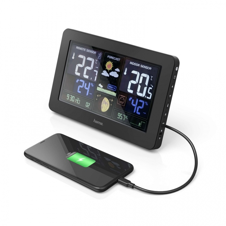 Hama Weather Station Premium Colour with USB-charging